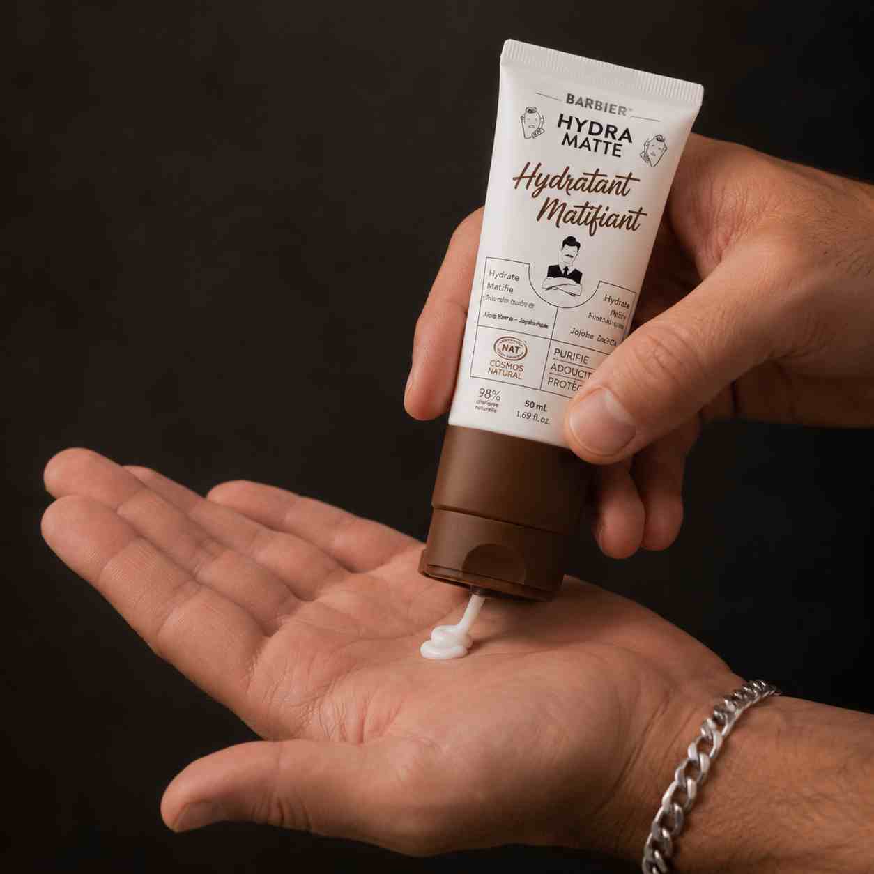 La crème hydratante matifiante MOAÏ s'applique facilement chaque matin pour hydrater, matifier et protéger la peau tout en limitant les brillances et l'excès de sébum.