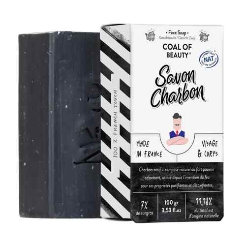 Savon au Charbon Visage & Corps – Monsieur Barbier | 100 g