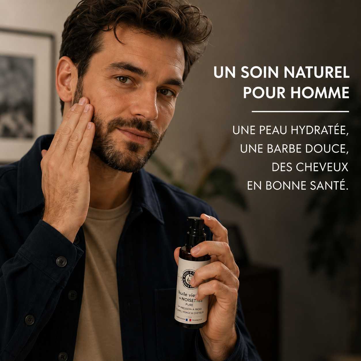 Huile de Noisette Bio 100 ml  🌰 Visage • Barbe • Cheveux